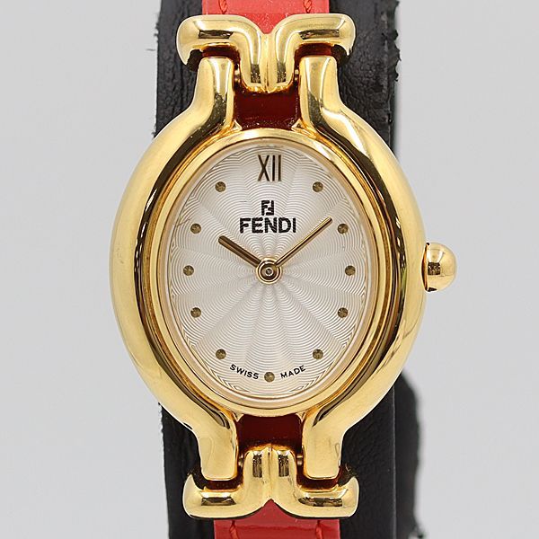 デッドストック級 稼働 美品 フェンディ 640L カメレオン レッド 銀 