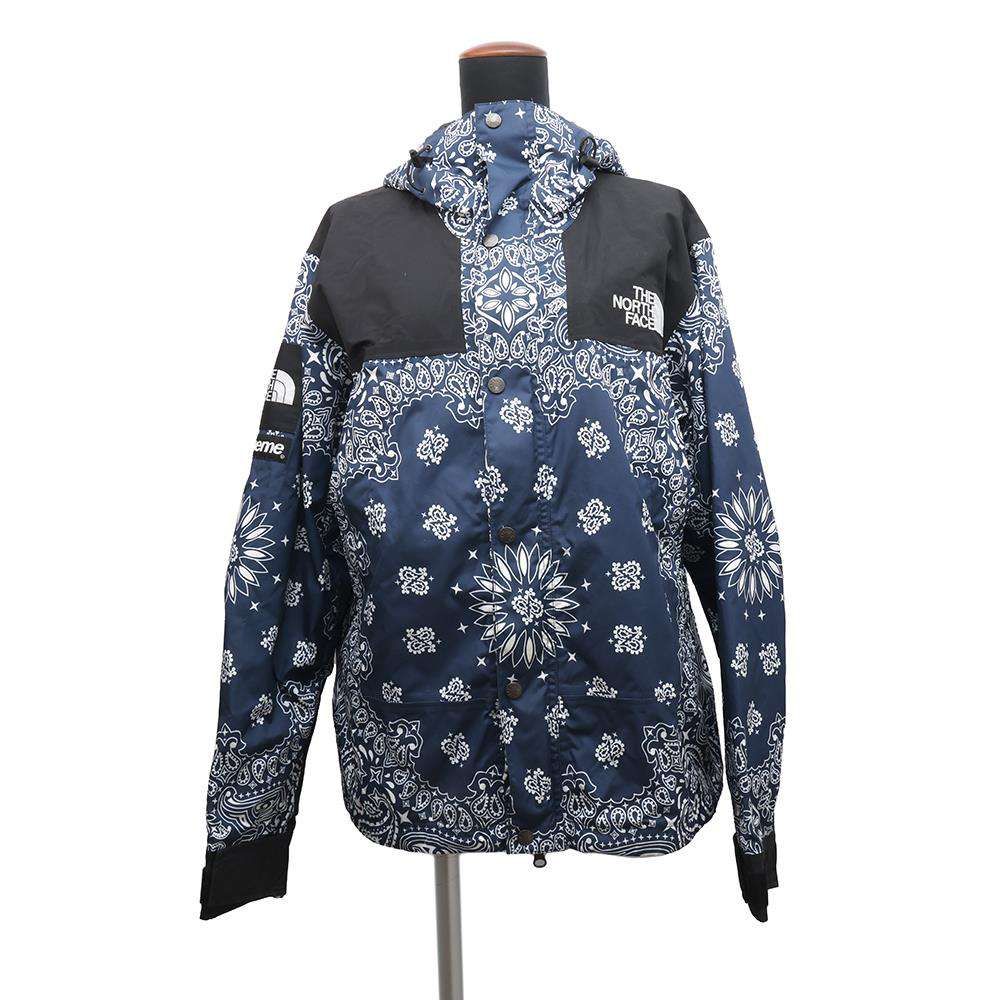 ザ ノースフェイス パーカー シュプリーム コラボ バンダナ マウンテン レディースサイズM/M THE NORTH FACE Supreme 黒
