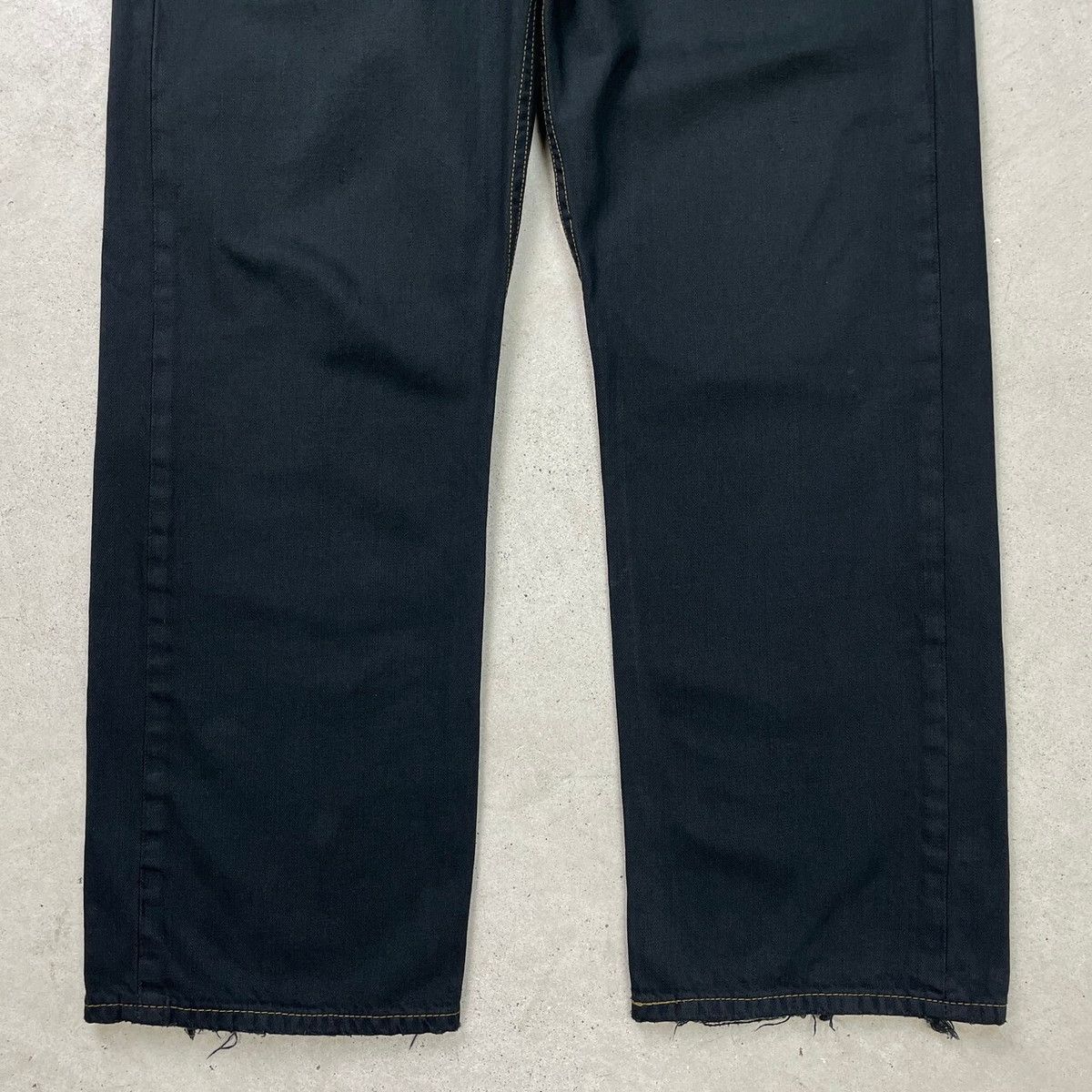 Levi's 569 W36 ブラックデニム ルーズ リーバイス569 W36 ブラックデニム 黒 Rタブ 縦落ち 古着 14268
