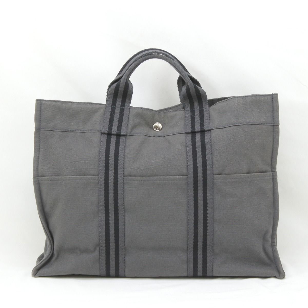 $$ HERMES エルメス フールトゥMM ハンドバッグ グレー