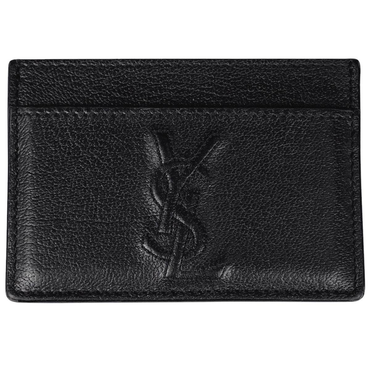 イヴ サンローラン YVES SAINT LAURENT ロゴ カードケース パスケース カードケース レザー ブラック 352908 レディース