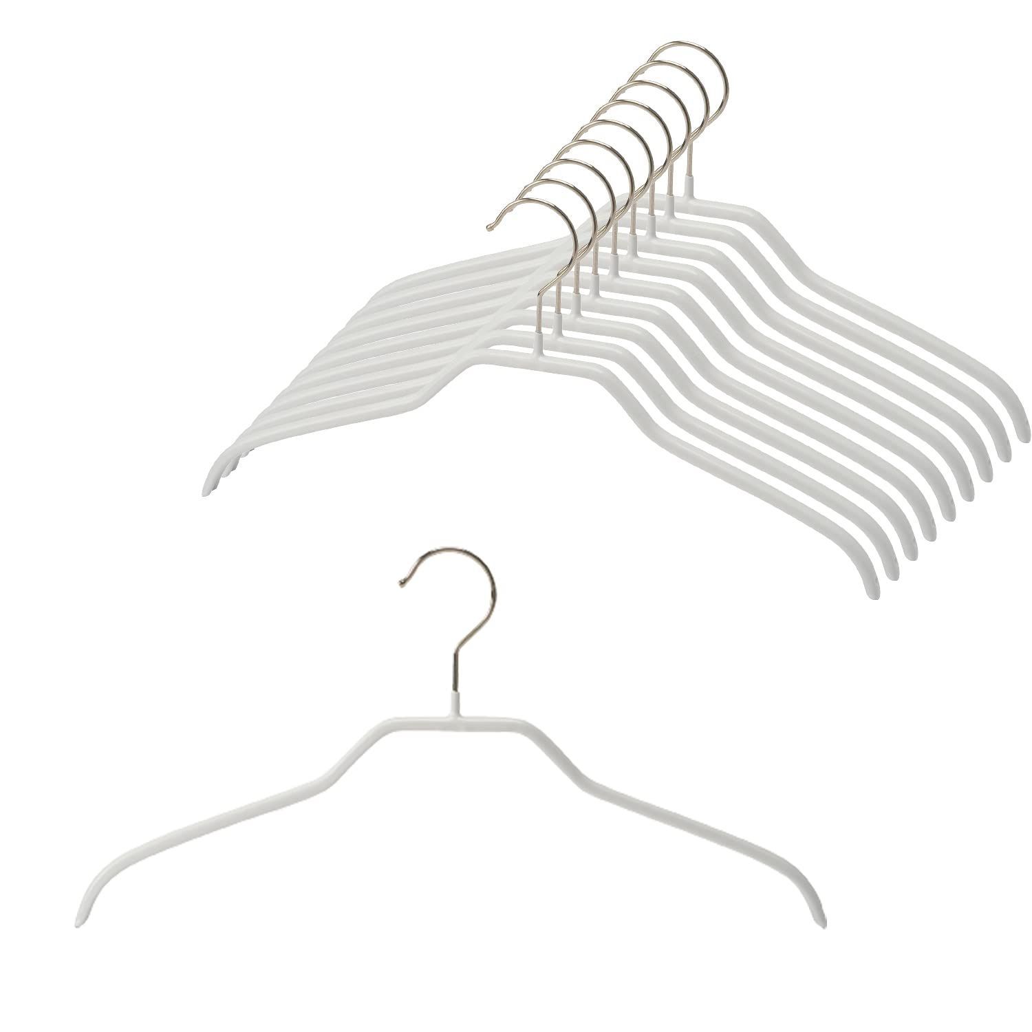 新品 マワ ドイツのすべらない ハンガー シルエット 36F 10本組 ホワイト 10年