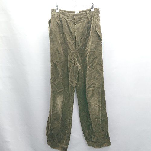 ⊇ 6 BEAUTY-YOUTH UNITED ARROWS ベロアパンツ サイズ36 ダークカーキ系 レディース E 1502180066146