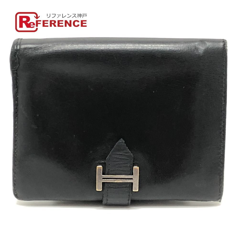 未使用展示❣️エルメス✨ベアン　コンパクト✨二つ折り財布 HERMES エルメス 2つ折り財布 ベアンコンパクト ボックスカーフ