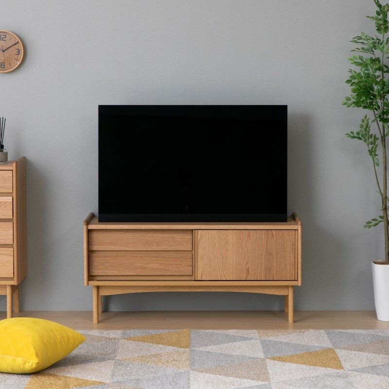 ♪(完成品)天然木 北欧デザイン テレビボード ［幅110cm・32〜40Vサイズ］　　　　　テレビ台 TV台 TVボード ローボード 1人暮らし 姫系