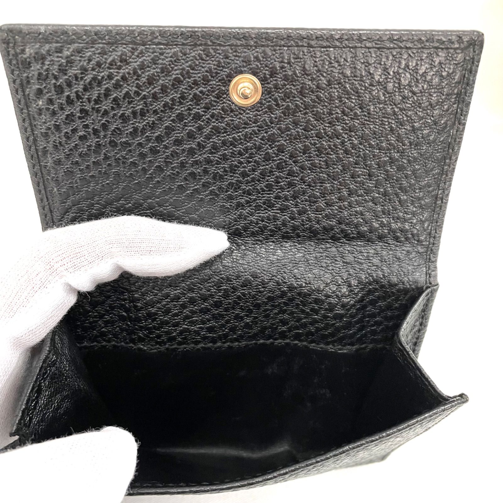 美品　グッチ　二つ折り財布　ジャッキー　オールレザー　ブラック　黒 68f39c97117412bcbaed25f87243ef