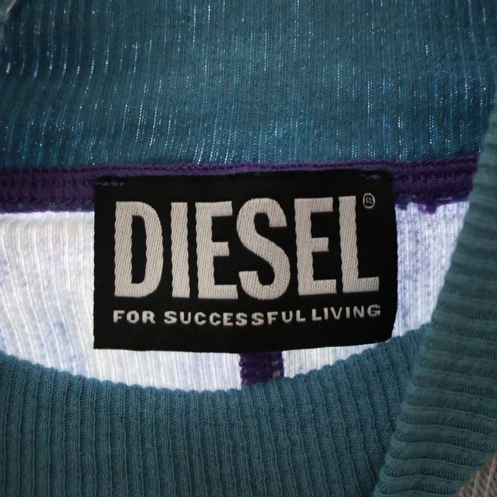 DIESEL ディーゼル Turtle Neck Camo Knitwear T-Swainy タートルネック カモニットシャツ ブルー レディース A06640 Diesel women's turtle neck camo design Knitwear T-Swainy