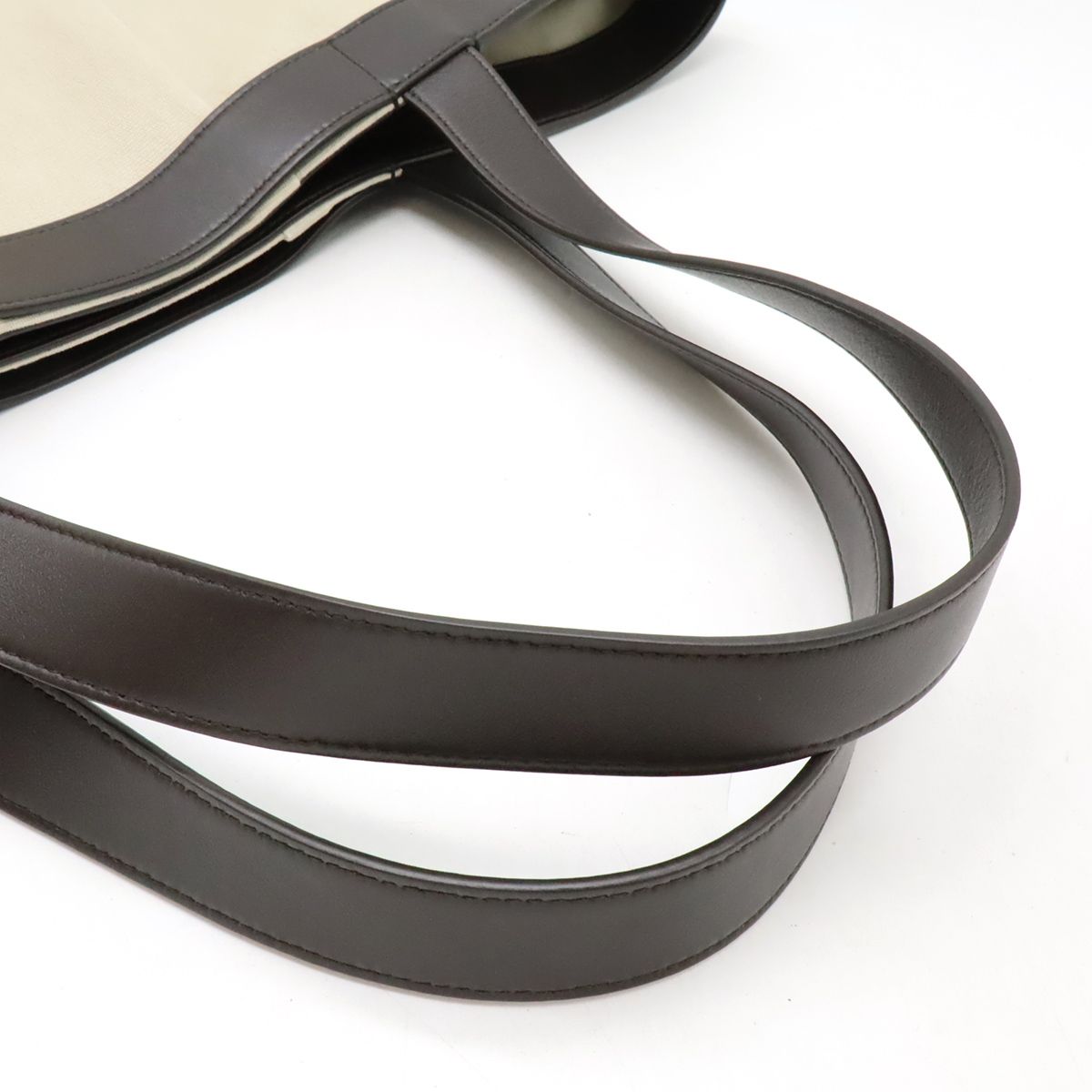 BOTTEGA VENETA ボッテガ ヴェネタ アルコ トート トートバッグ キャンバス レザー ベージュ ダークブラウン 787419V44J12887 DECORATOM_COM_BR