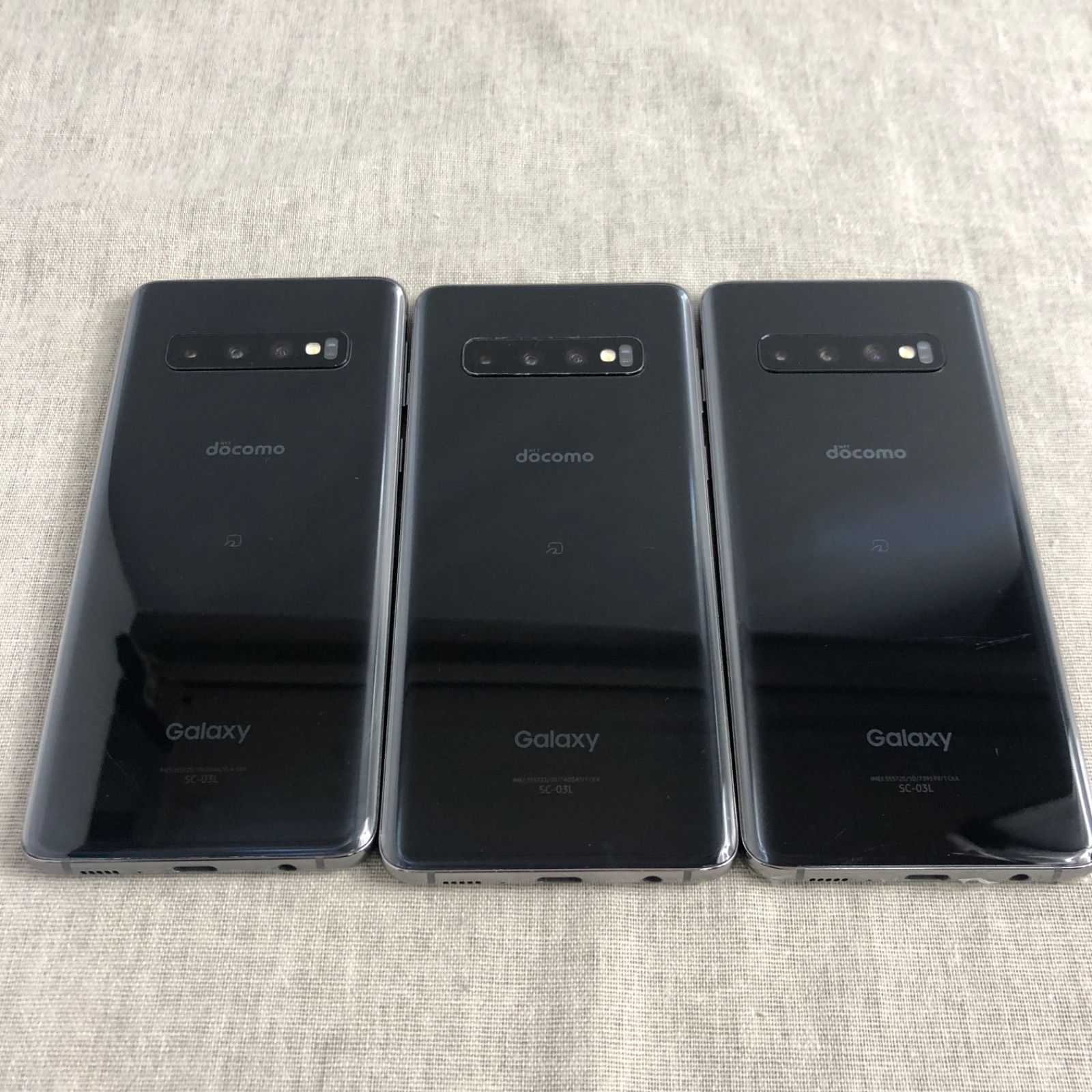 ◇ジャンク品◇【3点セット】Galaxy S10 SC-03L 128GB【大キズ有】/SP