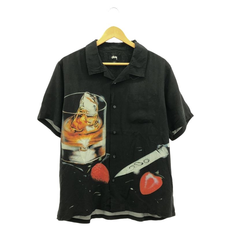STUSSY COCKTAIL SHIRT ブラック L ステューシー 66