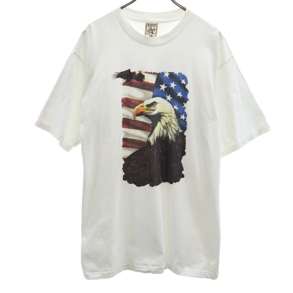 アローレ 90s USA製 オールド アニマルプリント 半袖 Tシャツ XL