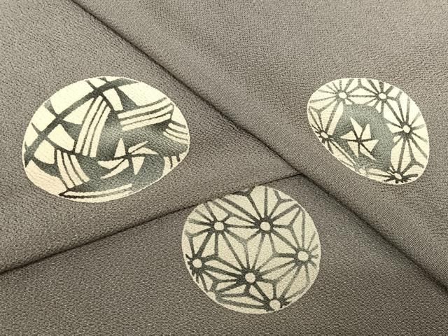 平和屋着物○上質な小紋 舞花文 地紋起こし 正絹 逸品 未使用 CAAQ9422th