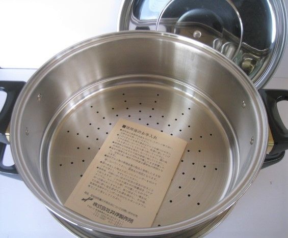ルミナス 18-8ステンレススチール 二段蒸し器 27㎝ 3.9ℓ 燕市 井伊