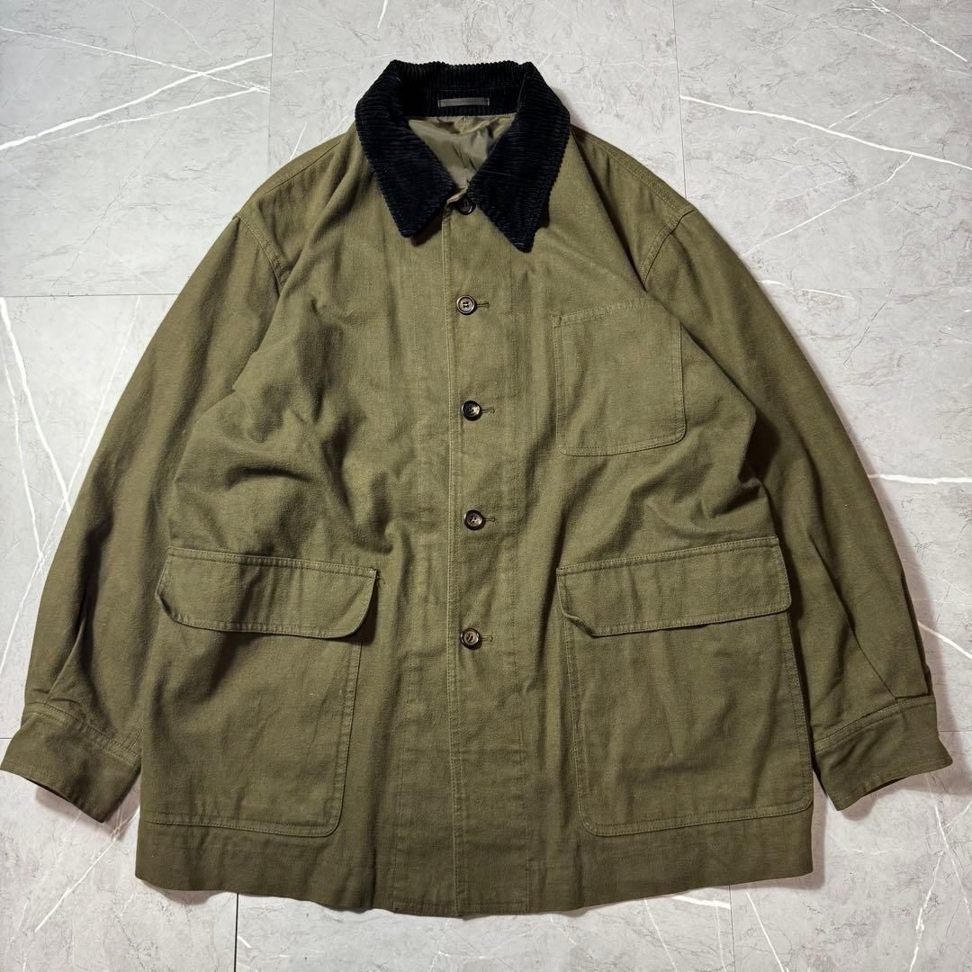 COMME des GARCONS HOMME コムデギャルソンオム ミリタリーブルゾン 薄中綿入り 襟コーズ切替 カーキ アーカイブ 80 s AD 1988