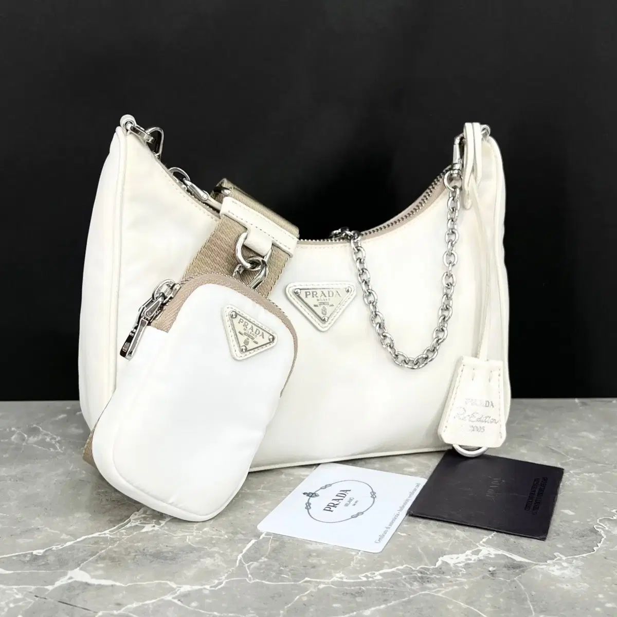 PRADA プラダ Re-Edition リエディション マルチ テスート ホーボーバッグ クロスバッグ 1BH204