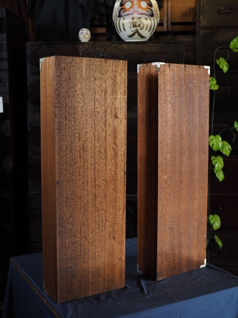 頑丈ラワン材の小型棚2台セット 昭和後期 古録展 品番H1711 WWW_IBETON_RU