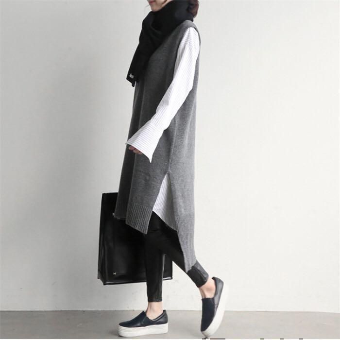 メルカリshops 秋冬 レディース ジレ ベスト ロング 22 人気 かっこいい おすすめ