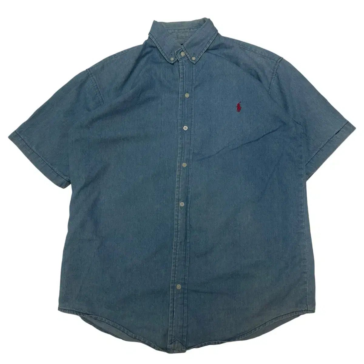ポロ Ralph Lauren(ラルフローレン) スモール ポニーロゴ半袖デニムシャツ XL