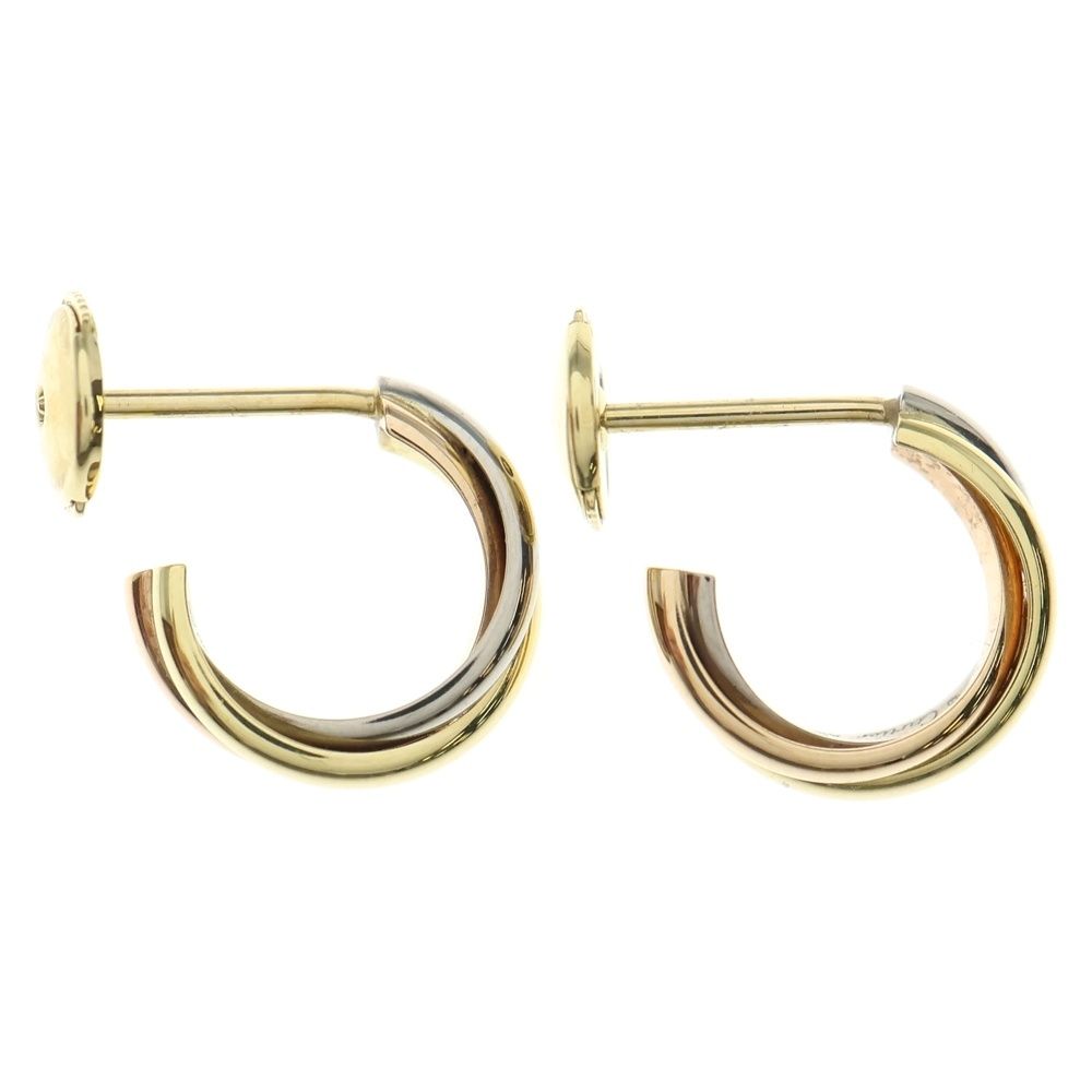 Cartier カルティエ トリニティ ピアス イエローゴールド×ホワイトゴールド×ピンクゴールド K18YG WG PG B8301540 ジュエリー