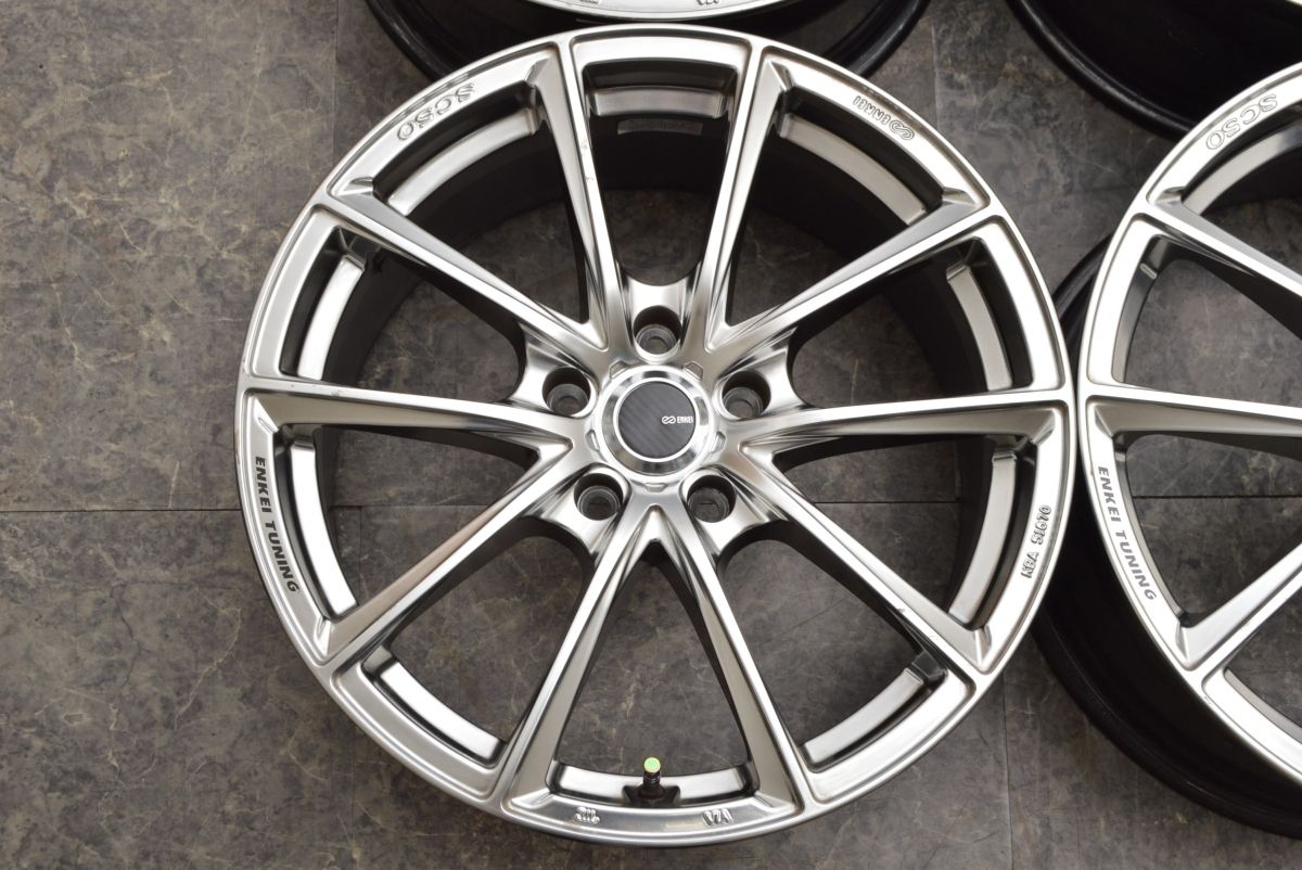 程度良好品】ENKEI TUNING SC50 18in 8J +45 PCD114.3 4本 ノア 