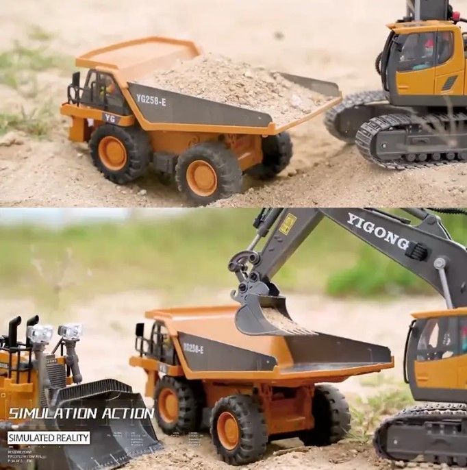 ラジコン ショベルカー ブルドーザー ダンプカー 建設車両3点セット