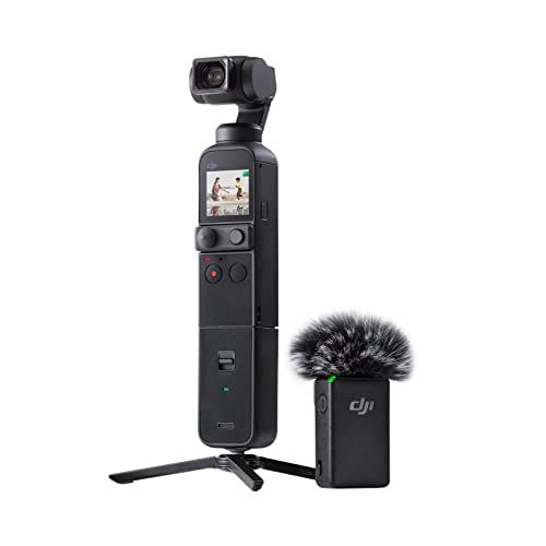 DJI Pocket 2 Creatorコンボ 3軸ジンバル スタビライザー 4Kカメラ 1|1.7インチCMOS 64MP写真 フェイス トラッキング YouTube|Vlog用動画撮影 Android - iPhone対応のポータブル ビデオカメラ ブラッ