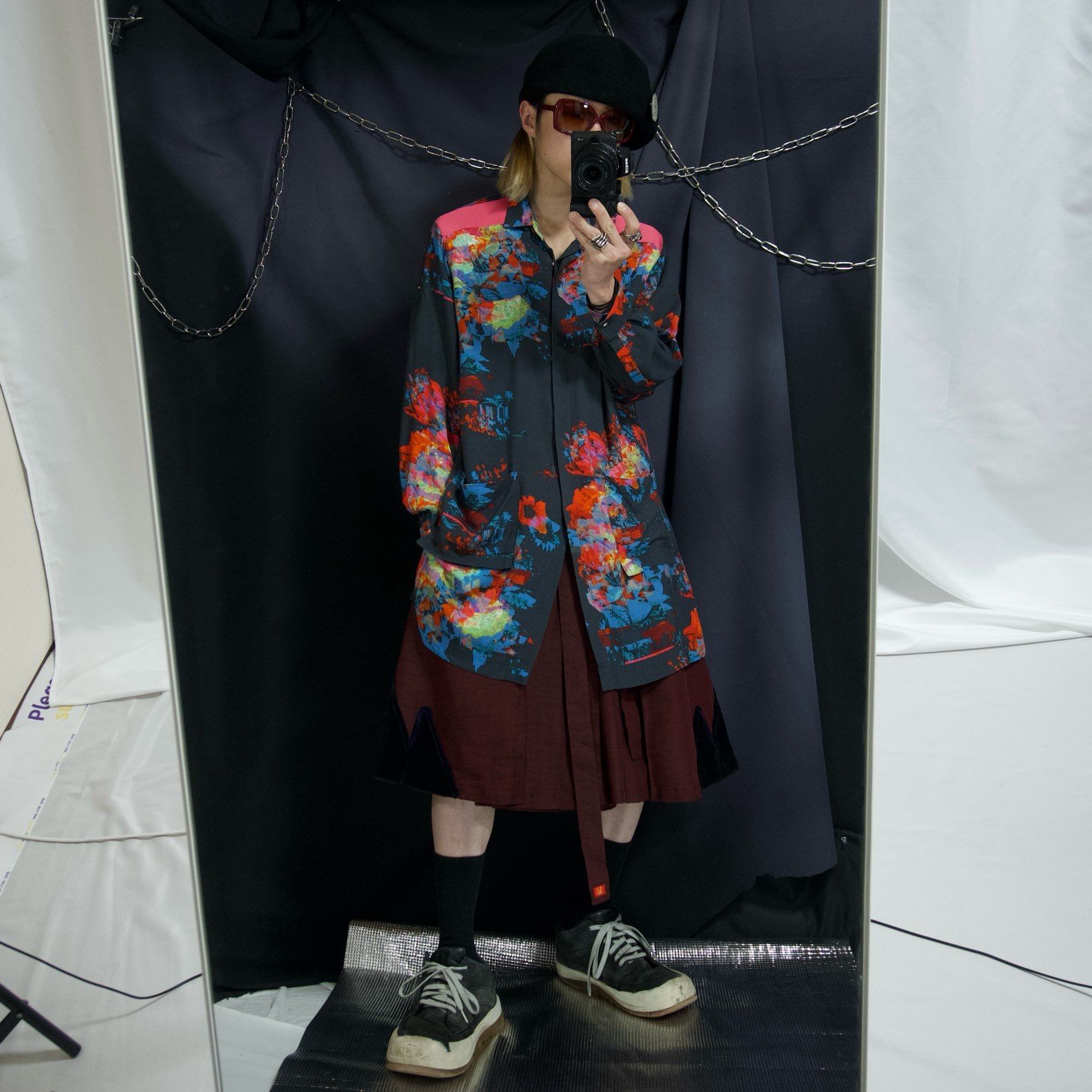 【冬バーゲン★】 90s TAKUYA ANGEL Velour Switched Wide Pleats Iridesent ジャケット・アウター