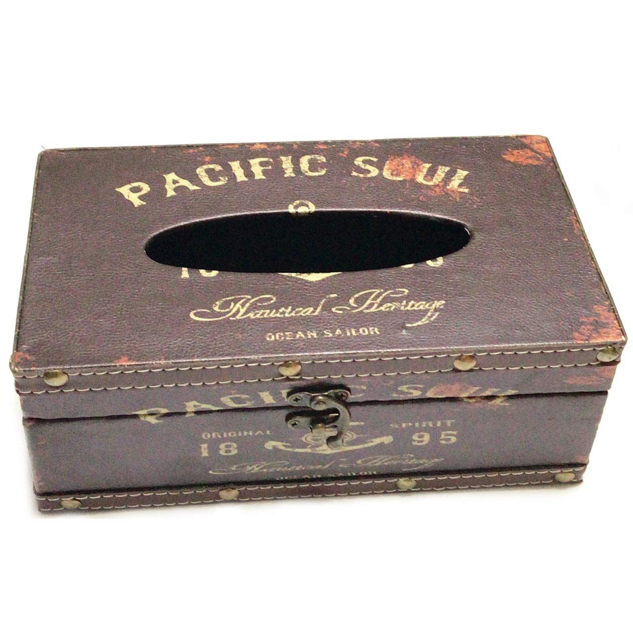 新着商品 Soul Pacific 木製 雑貨 アメリカン 風 ヴィンテージ レトロ アンティーク ケース カバー ボックス ペーパー ティッシュ Fumemo