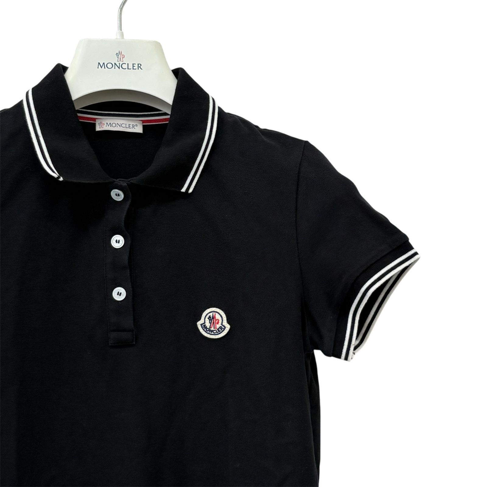  MONCLER モンクレール MAGLIA ポロシャツ 半袖 トップス ブラック 黒 XS 正規 半袖 ポロシャツ