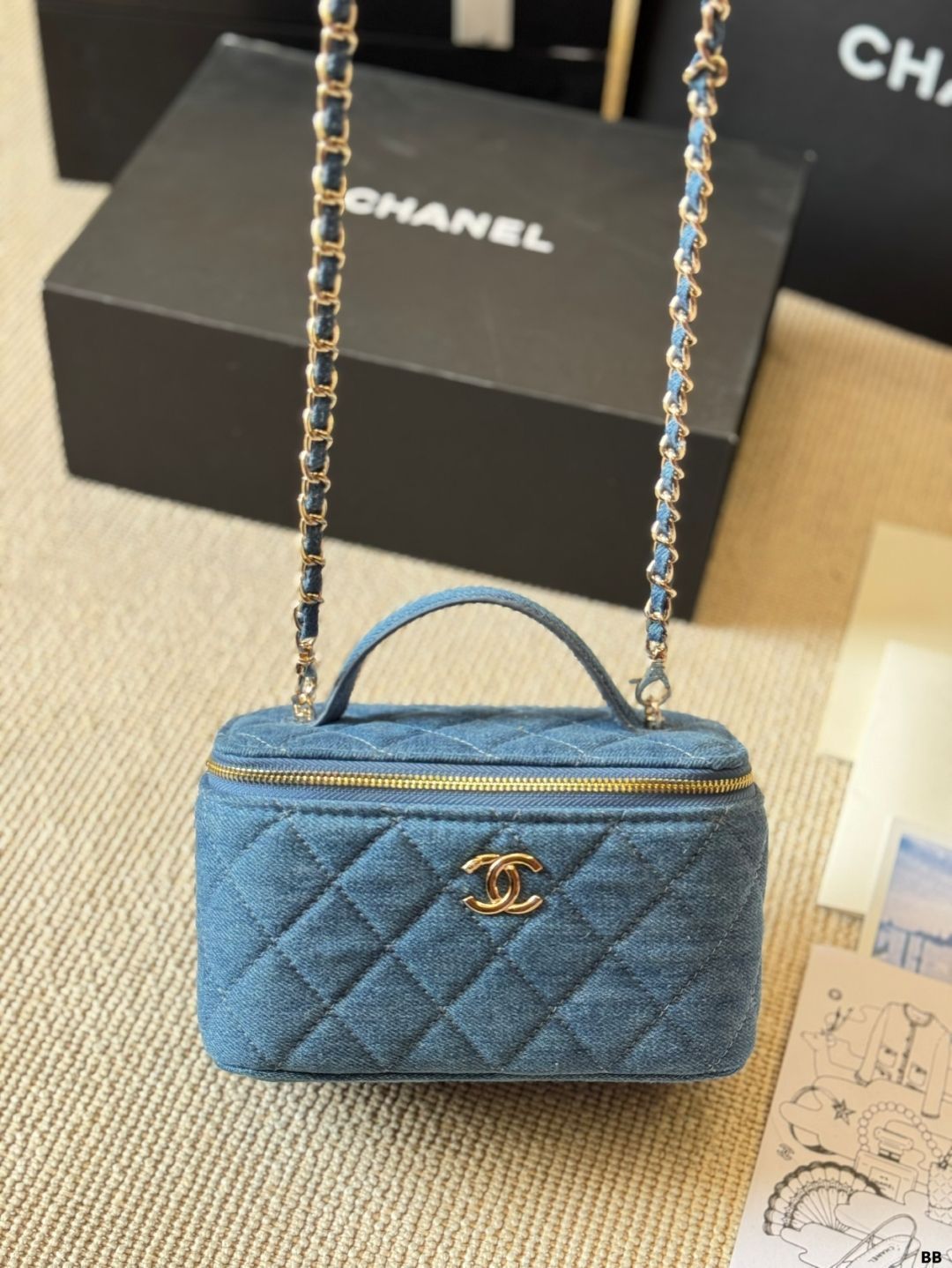今日特価】Vintage Chanel デニム ボックスバッグ - メルカリ