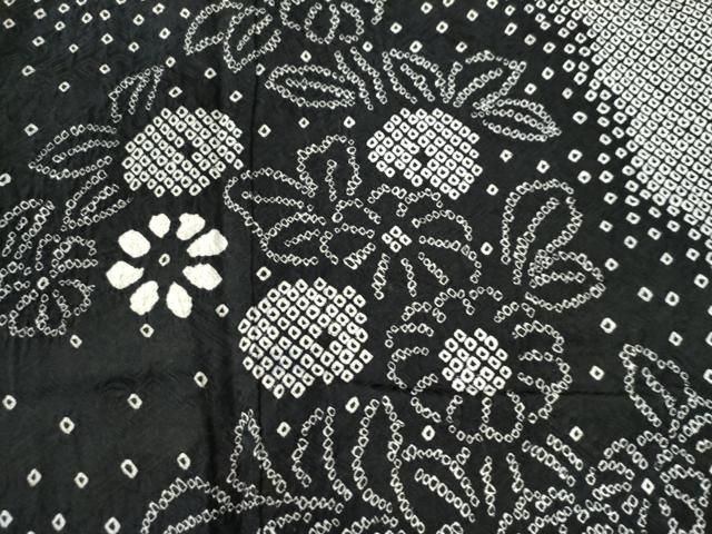 平和屋着物○訪問着 総絞り 草花文 黒地 正絹 逸品 CAAU2040yc - メルカリ