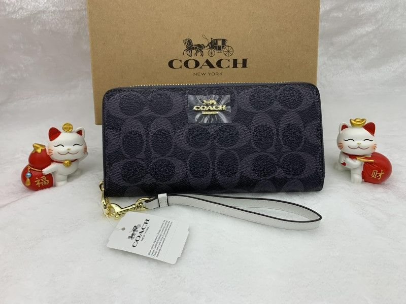 コーチ 長財布 COACH 財布 デニムマルチ ストラップ付き プレゼント 贈り物 シグネチャー ロング ジップ 新品 未使用 ファッション クリスマスギフト C4452 C040Z-25