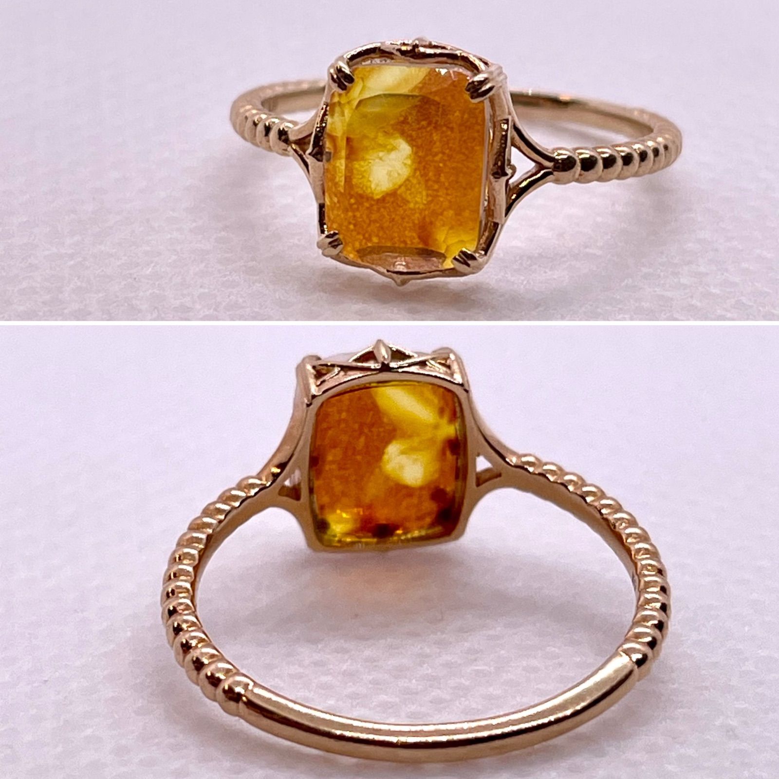 アガット　リング　11号　アンバー　K10 K10アンバー／ダイヤモンドリング｜リング｜アガット 公式オンラインストア