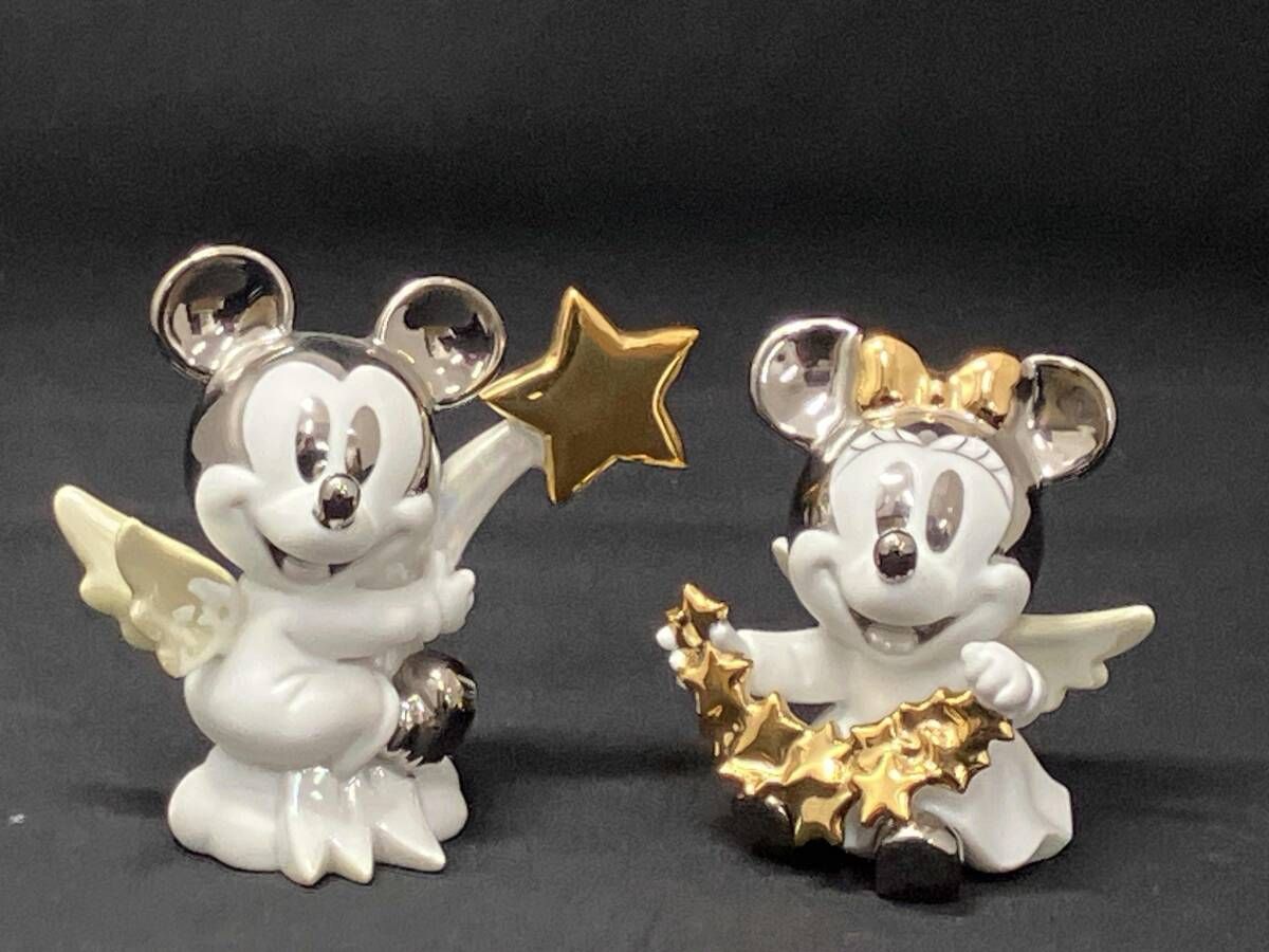 ディズニー　ミッキーu0026ミニー　クリスタル置物セット スワロフスキー ディズニー ミニーマウス クリアクリスタル