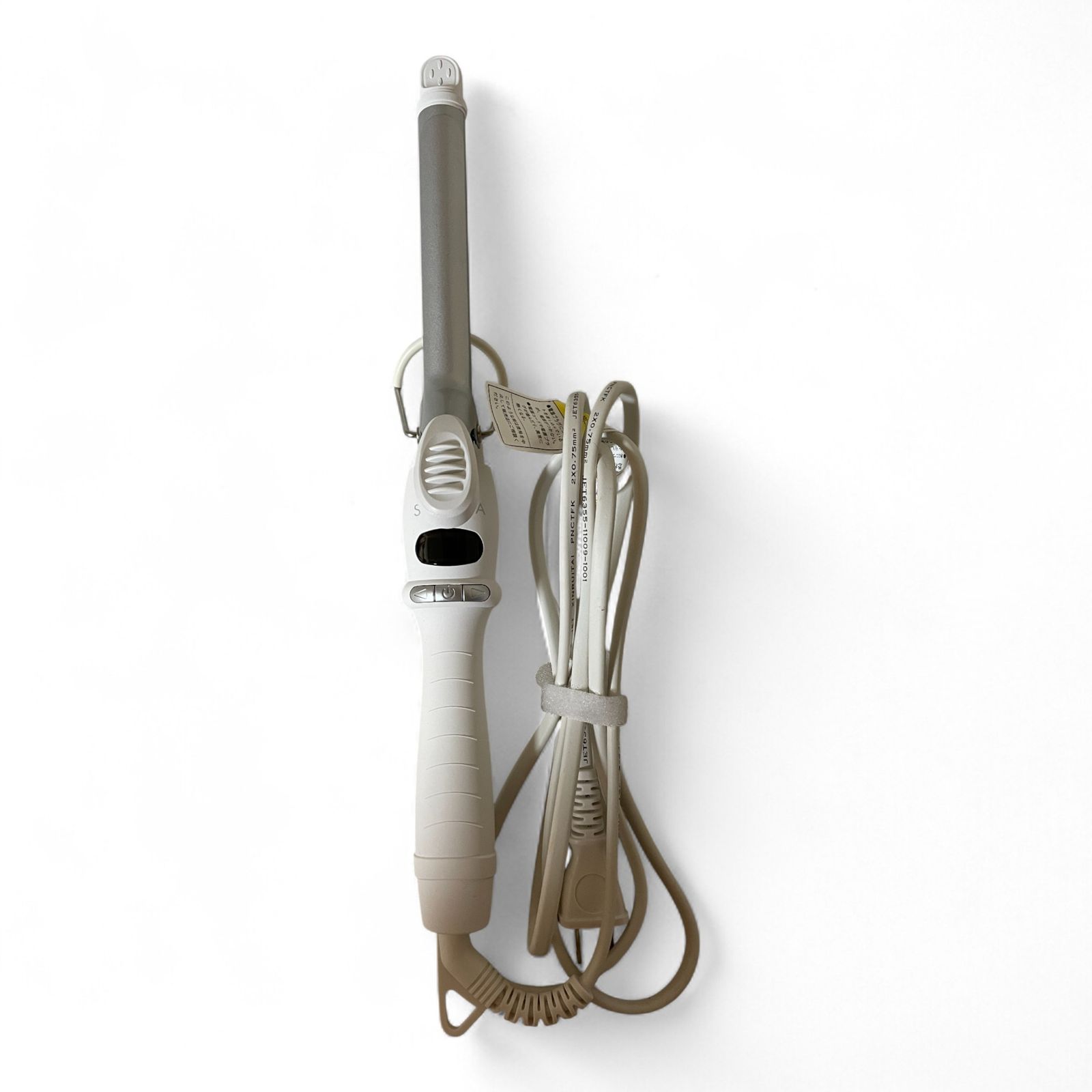 サロニアSALONIA セラミック カール ヘアアイロン コテ SL 008 SW 19 mm ホワイト 1100 2756