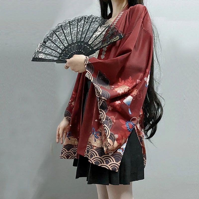 和柄 カーディガン 羽織り コート 浴衣 ゆったり メンズ