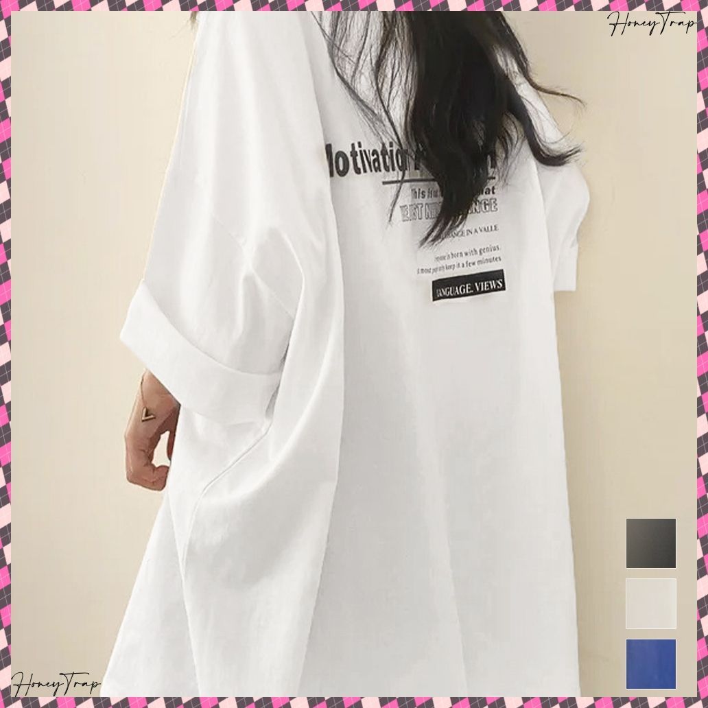 オーバーサイズ 英文字ロゴ 半袖Tシャツ オーバーサイズ 英文字ロゴ 半袖Tシャツ レディース ビッグT