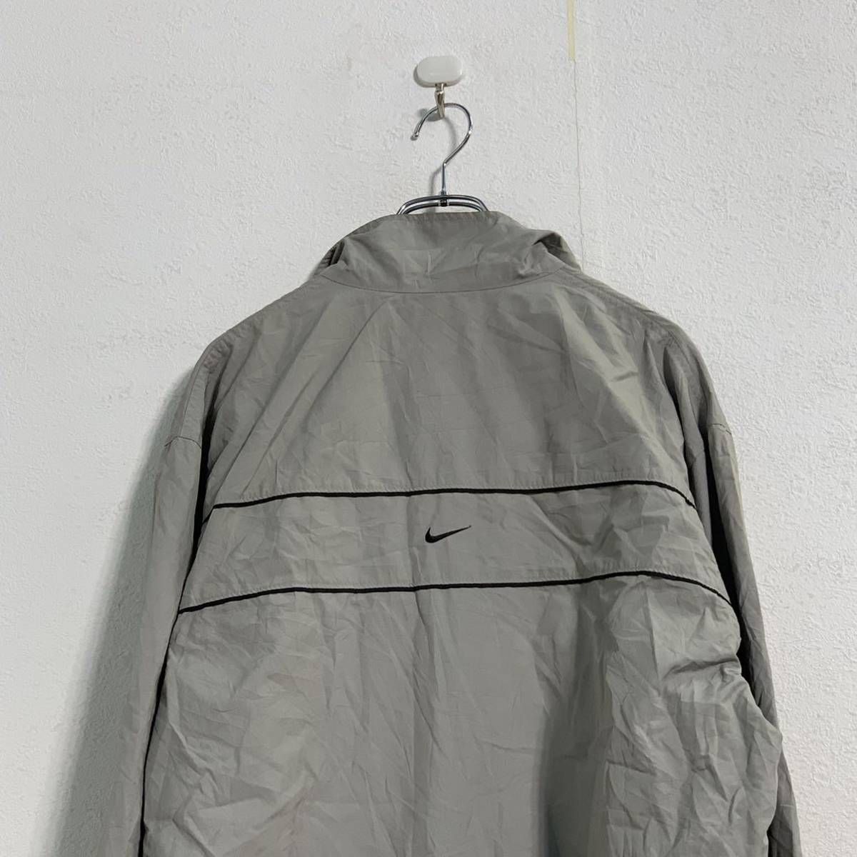 NIKE ナイロンジャケット ジップアップ L グレー ブラック ナイキ