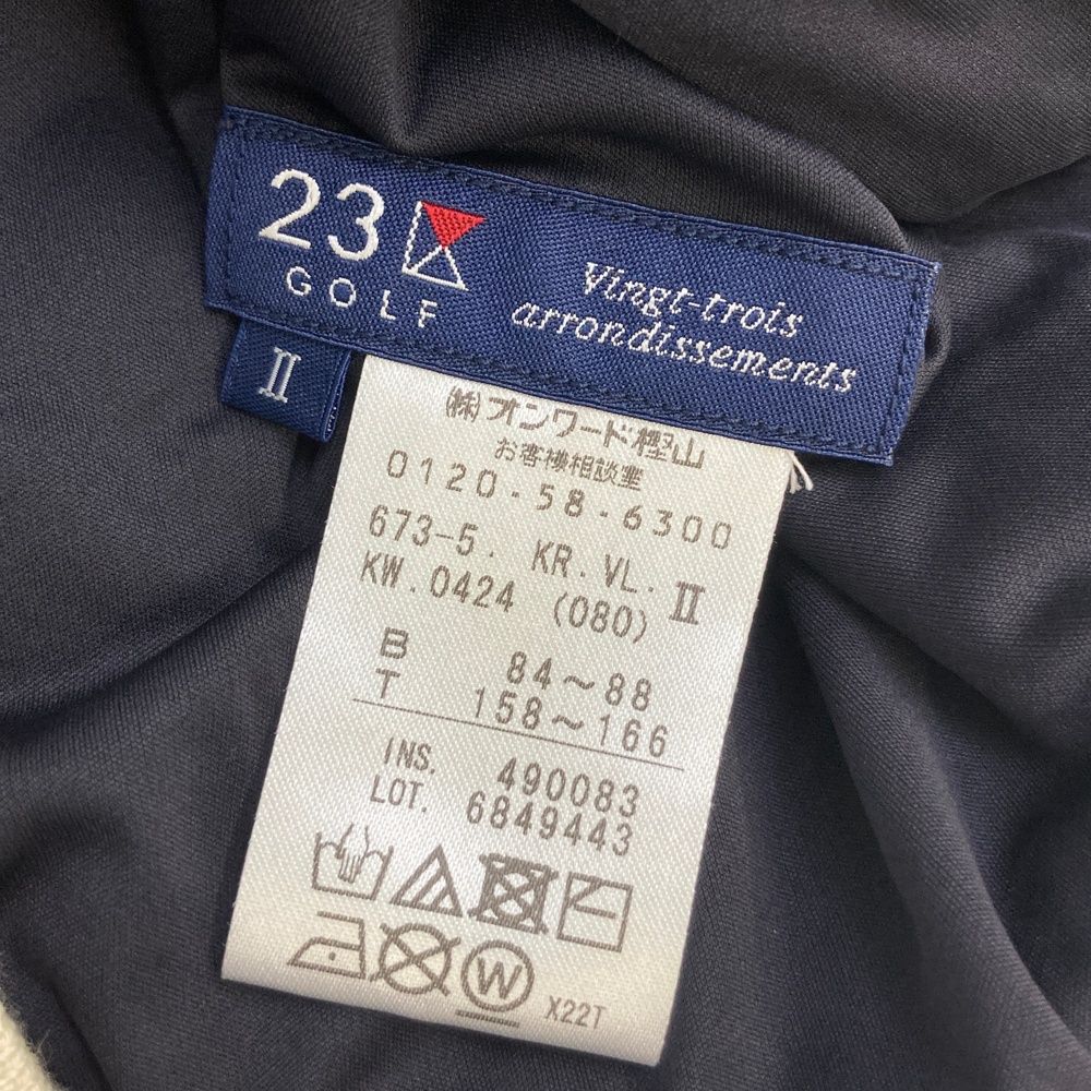 サイズ：2 23区GOLF ニジュウサンクゴルフ リバーシブル ニット