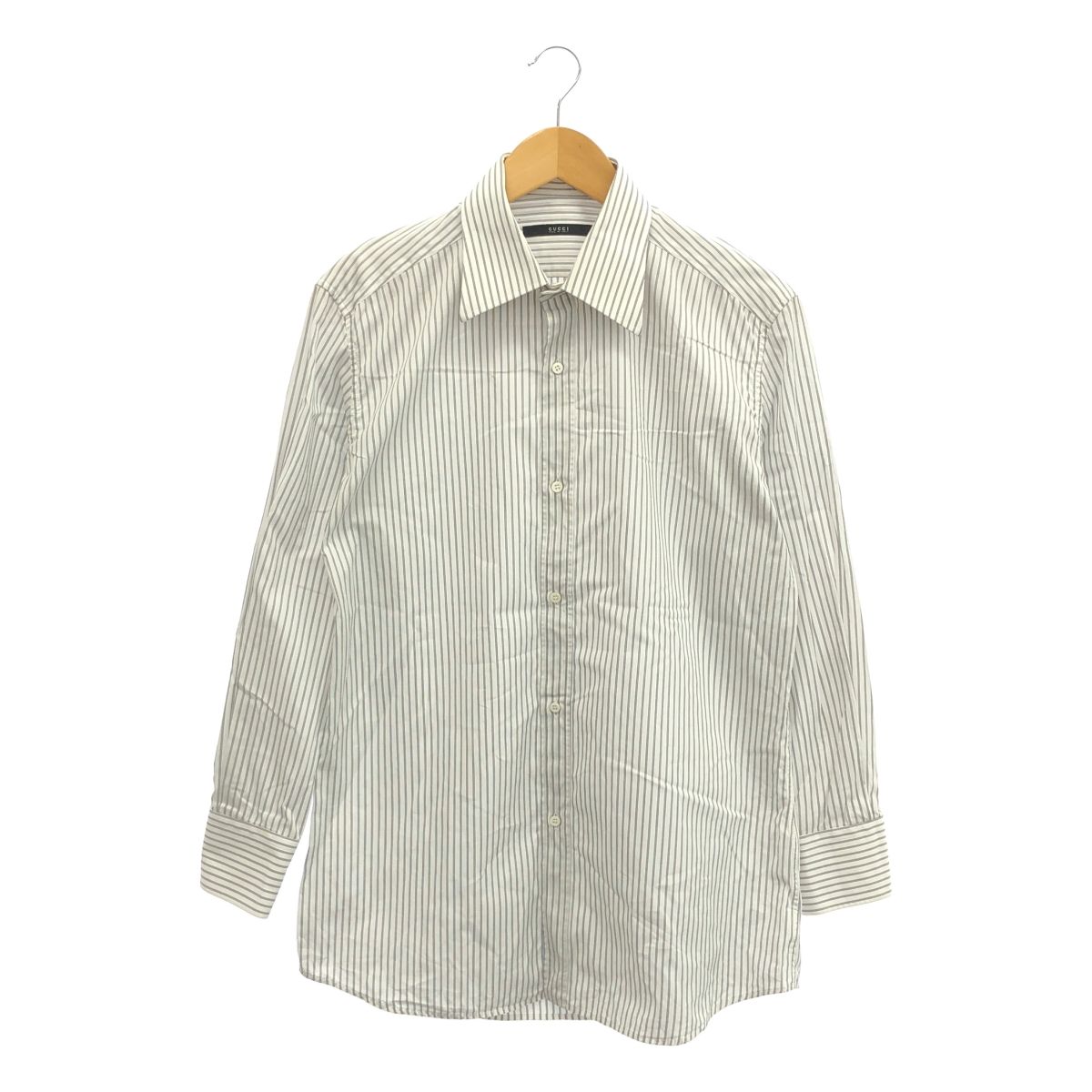 GUCCI / グッチ | ストライプ コットン 長袖 シャツ | 40