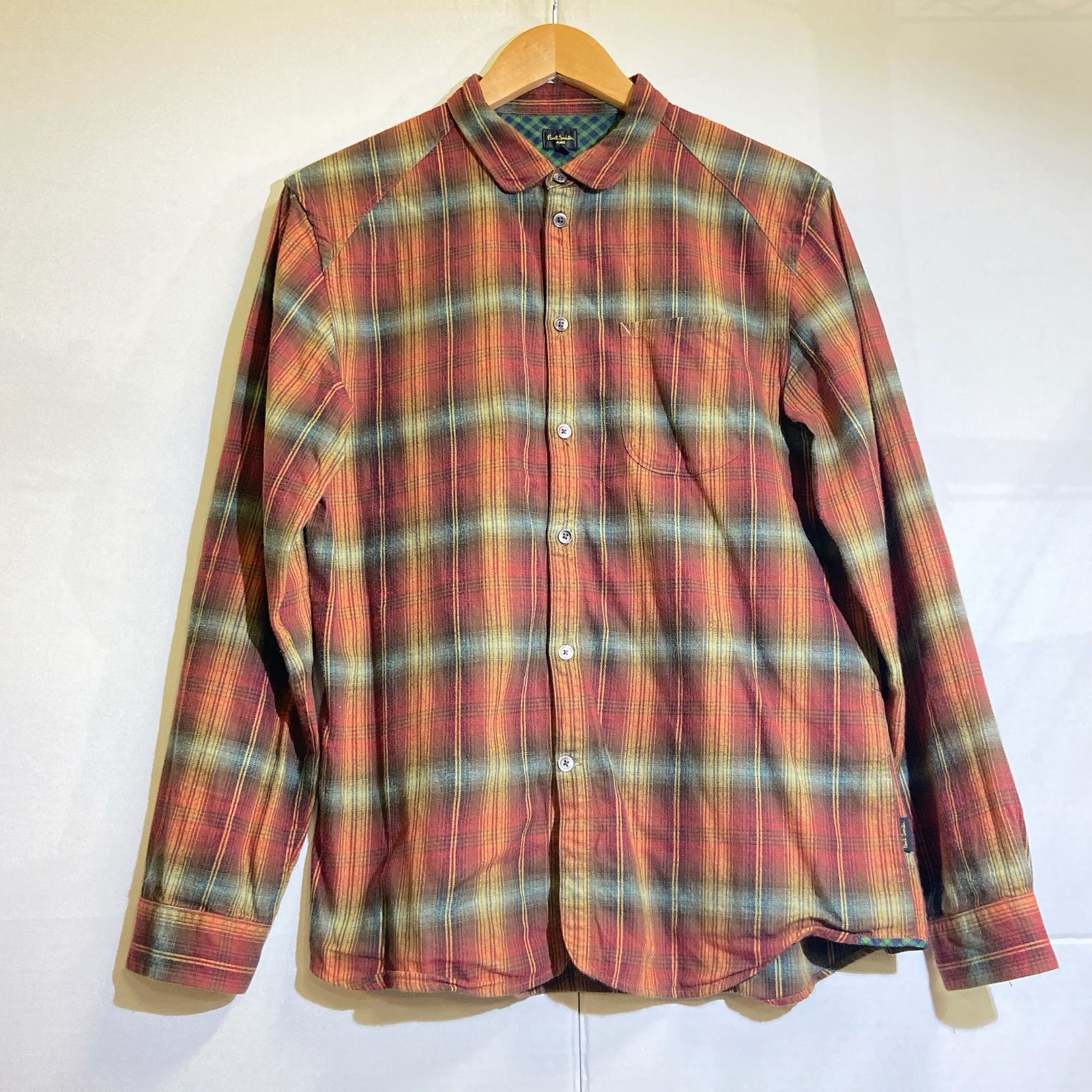 美品 Paul Smith ブロックチェック キルティング ウール ジャケット 