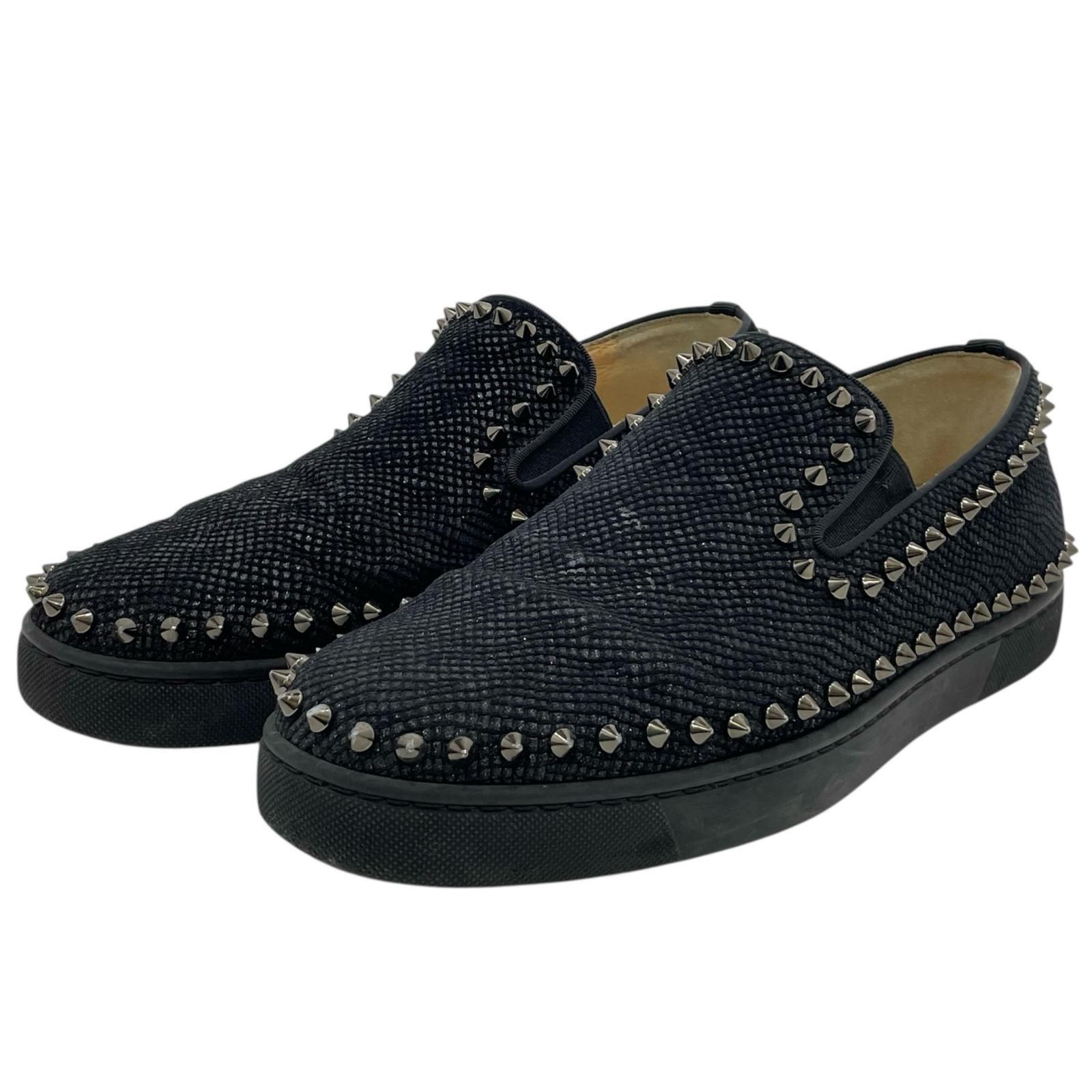 Christian Louboutin | クリスチャンルブタン スタッズ スリッポン 靴 ブラック サイズ 41 尾張小牧店