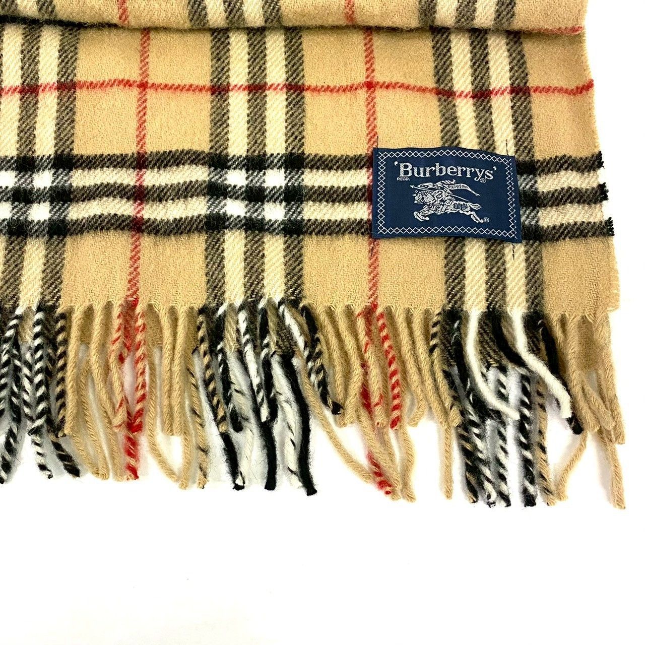 バーバリー ノバチェック 大判マフラー ストール 膝掛け ブランケット CH【Burberrys】ノバチェック ひざ掛け ウール/毛 100% ベージュ