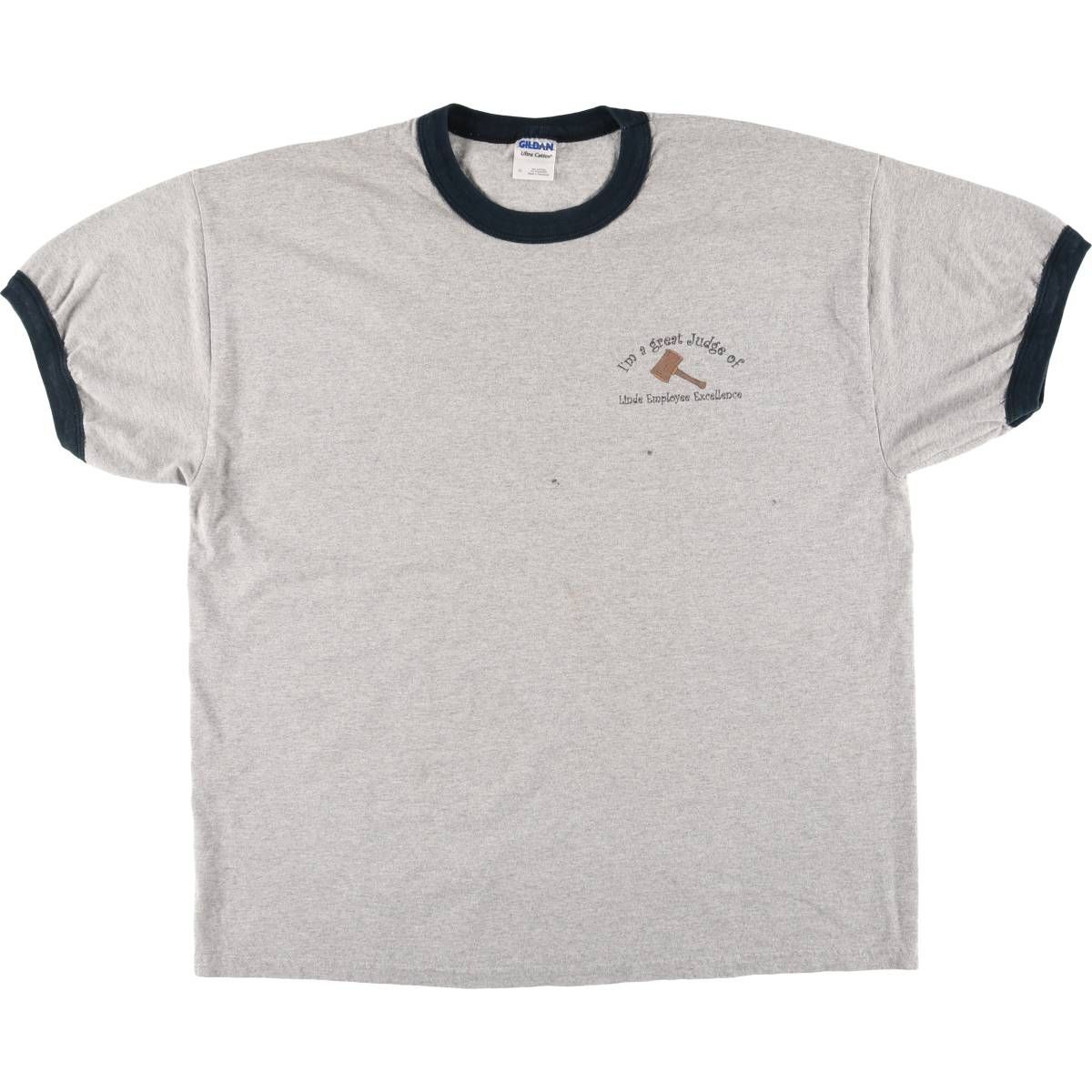 古着 ギルダン GILDAN バックプリント リンガーTシャツ メンズXL相当|eaa541233