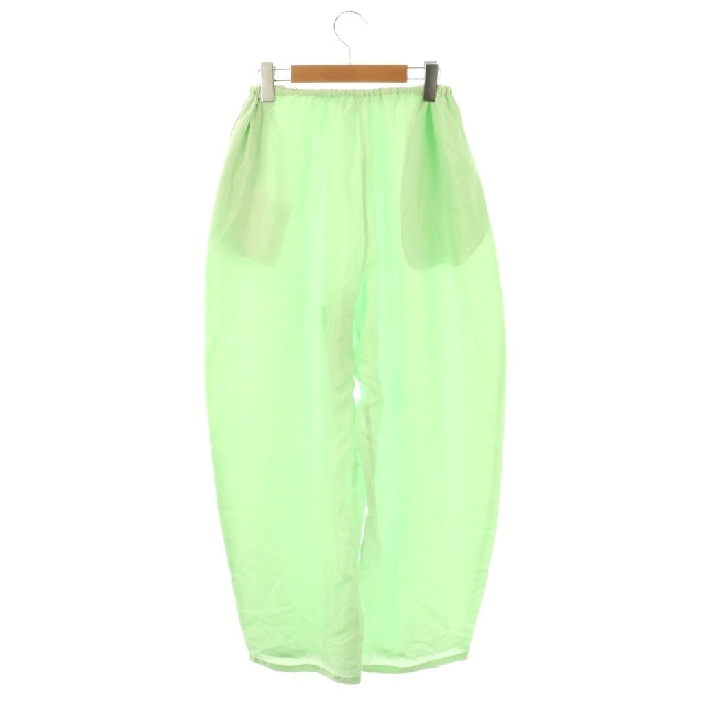 ロエフ LOEFF シルクドレープワイドボンタンパンツ イージー 0 ライム HK OS