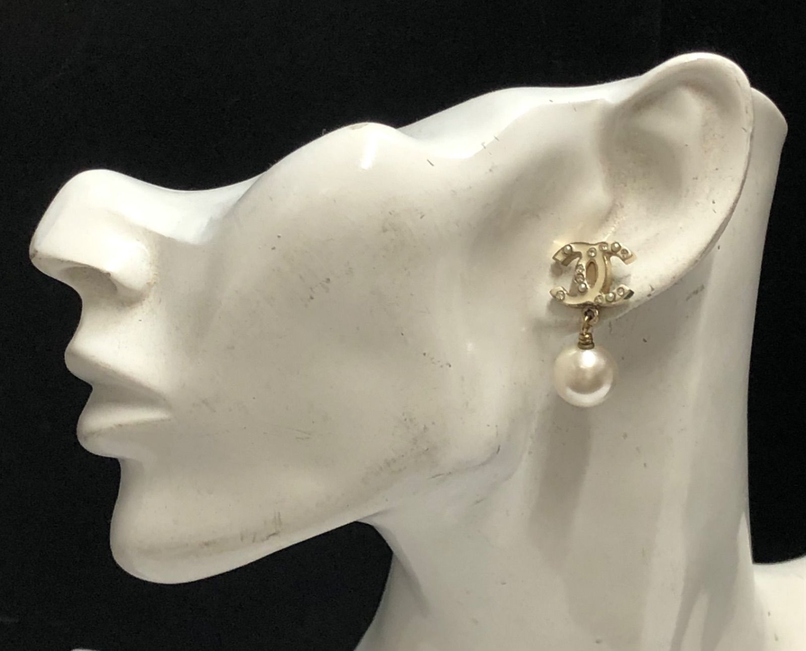 シャネル ピアス 片耳 07※A ココマーク フェイクパール CHANEL