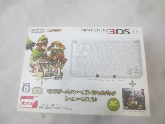 ★未使用品★極美品3DSLL モンスターハンター4 (アイルーホワイト)生産終了 ☆未使用品☆極美品3DSLL モンスターハンター4 (アイルー