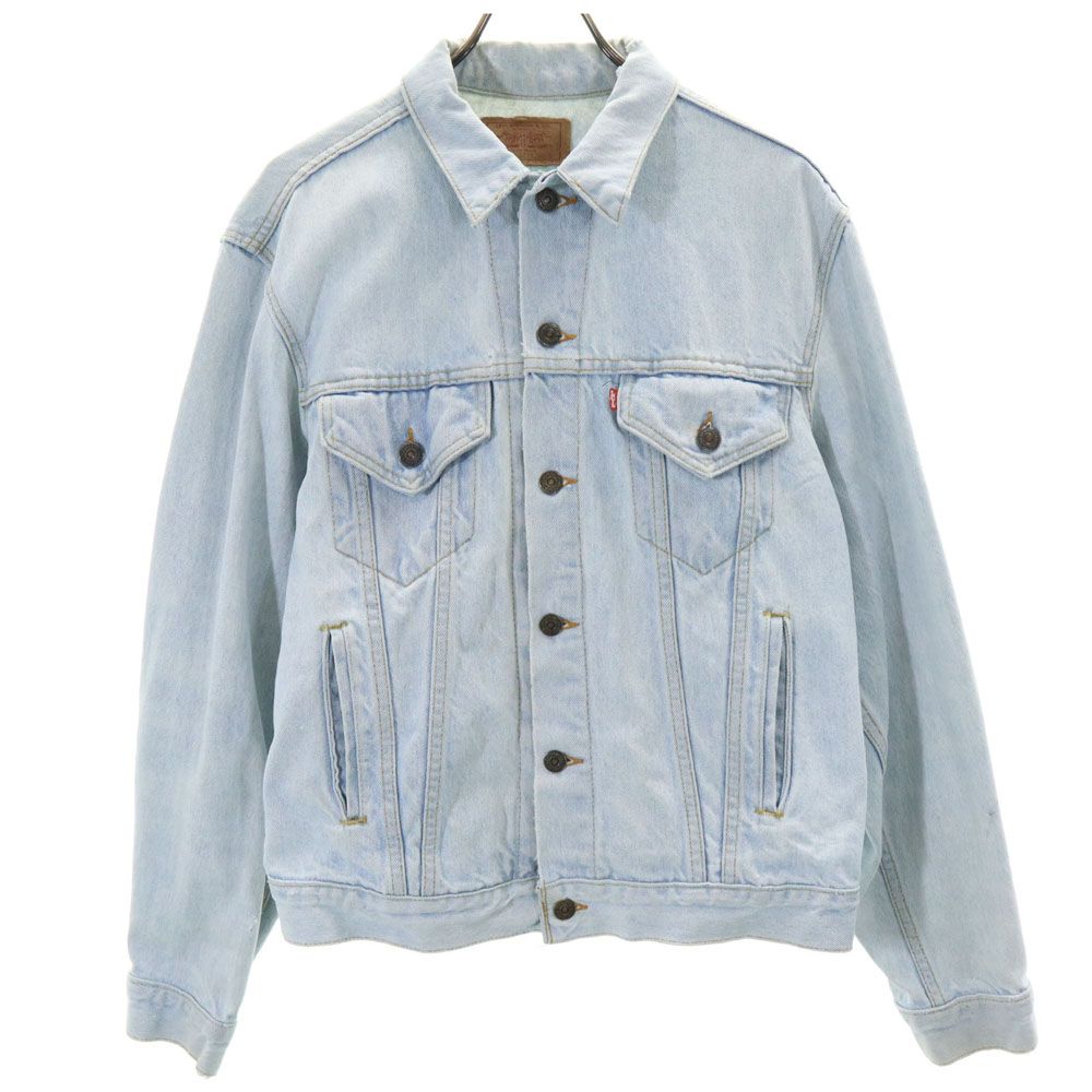 リーバイス 90s 70506 USA製 オールド デニムジャケット L アイスブルー Levi's トラッカー ジージャン メンズ