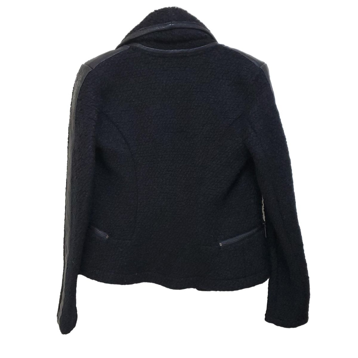 BCBGMAXAZRIA ビーシービージーマックスアズリア ブルゾン サイズXS レディース - 黒 長袖 一部レザー 秋 冬