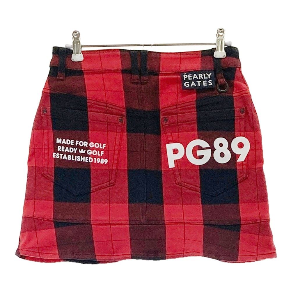 PEARLY GATES プリーツスカート サイズ2 レッド PEARLY GATES パーリーゲイツ スカート レッド系 2 ゴルフウェア
